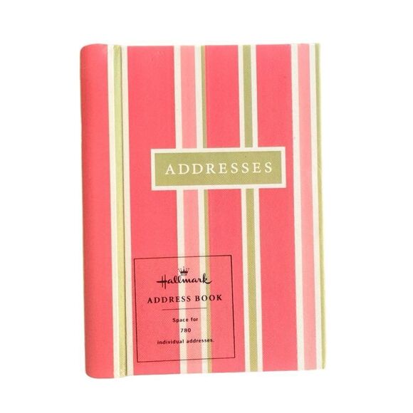 Hallmark Vintage Alphabetical Pink Green Address Book Never Used. 750 Addresses. - Picture 1 of 8